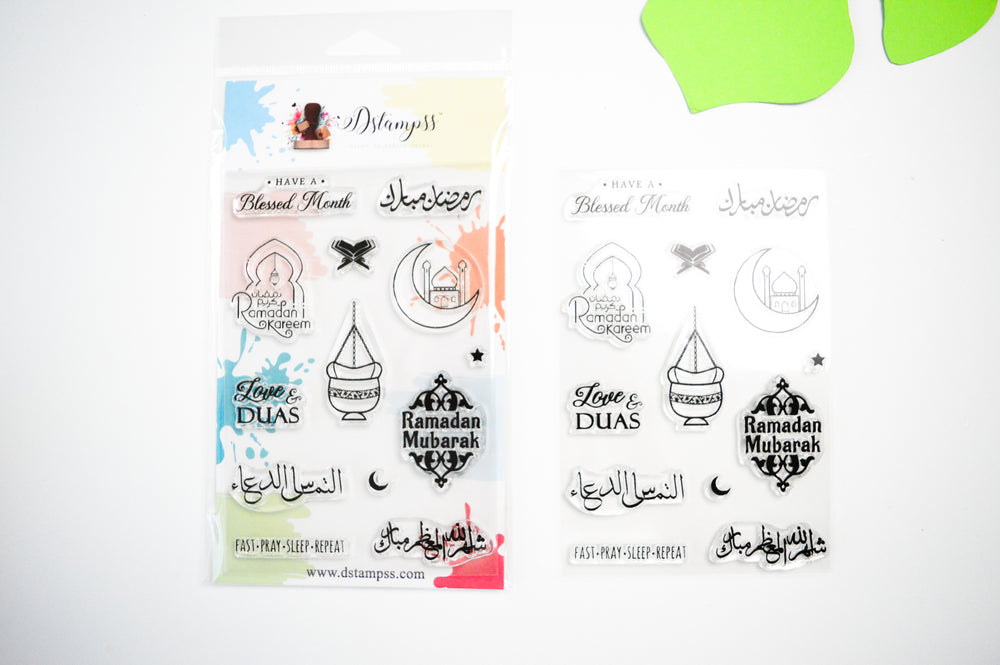 Ramadan Mubarak Clear Stamps Set- Perfect for cards, crafts and decorations.