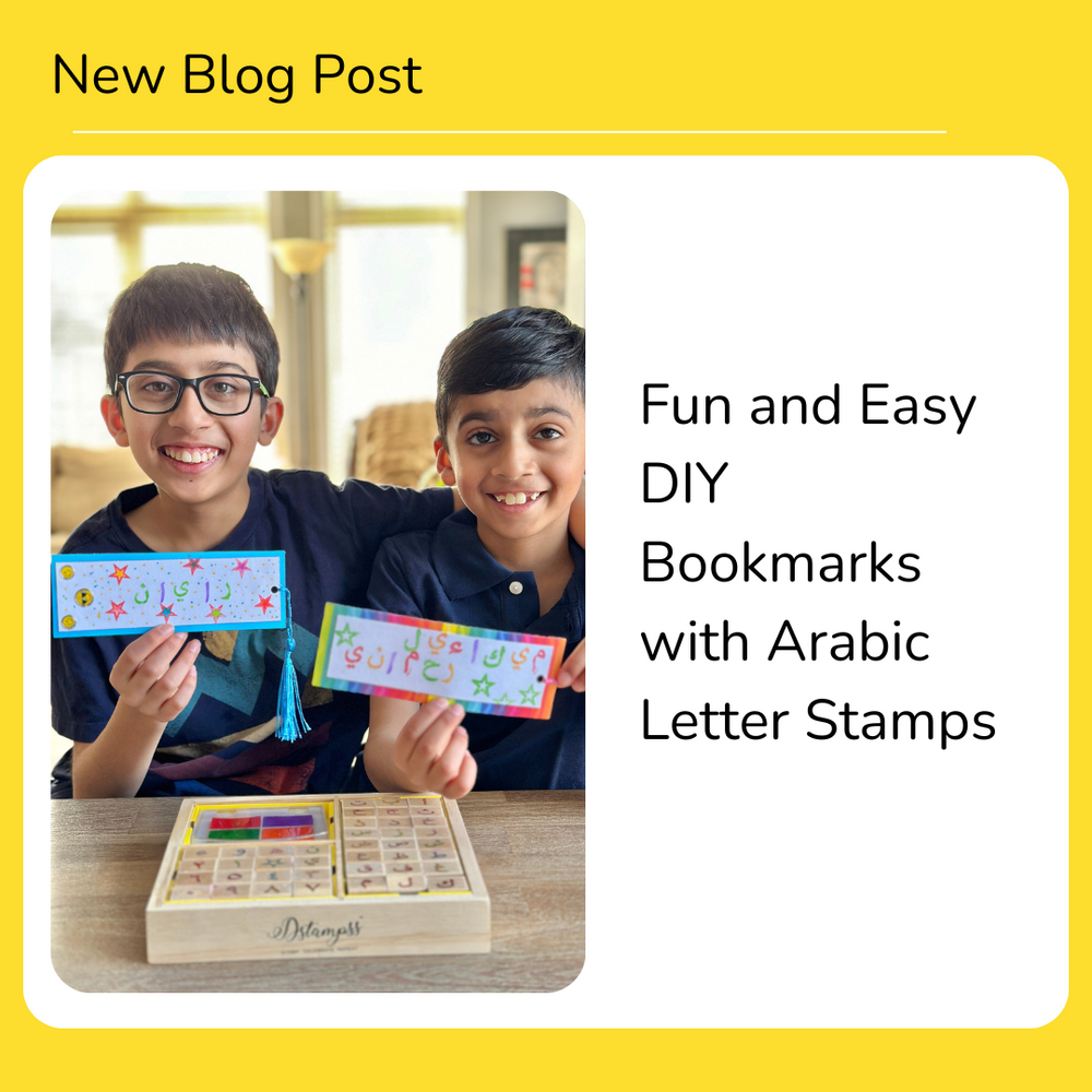 Fun and Easy DIY Bookmarks with Arabic Letter Stamps