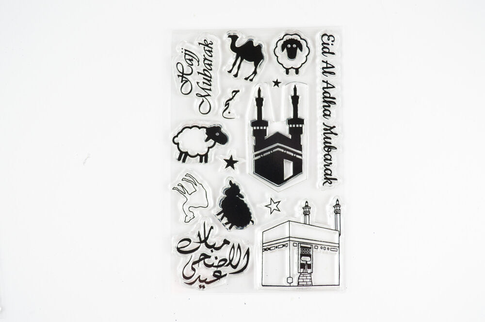 Eid Al-Adha & Hajj Mubarak Clear Stamps Set – Islamic Holiday Craft Stamps