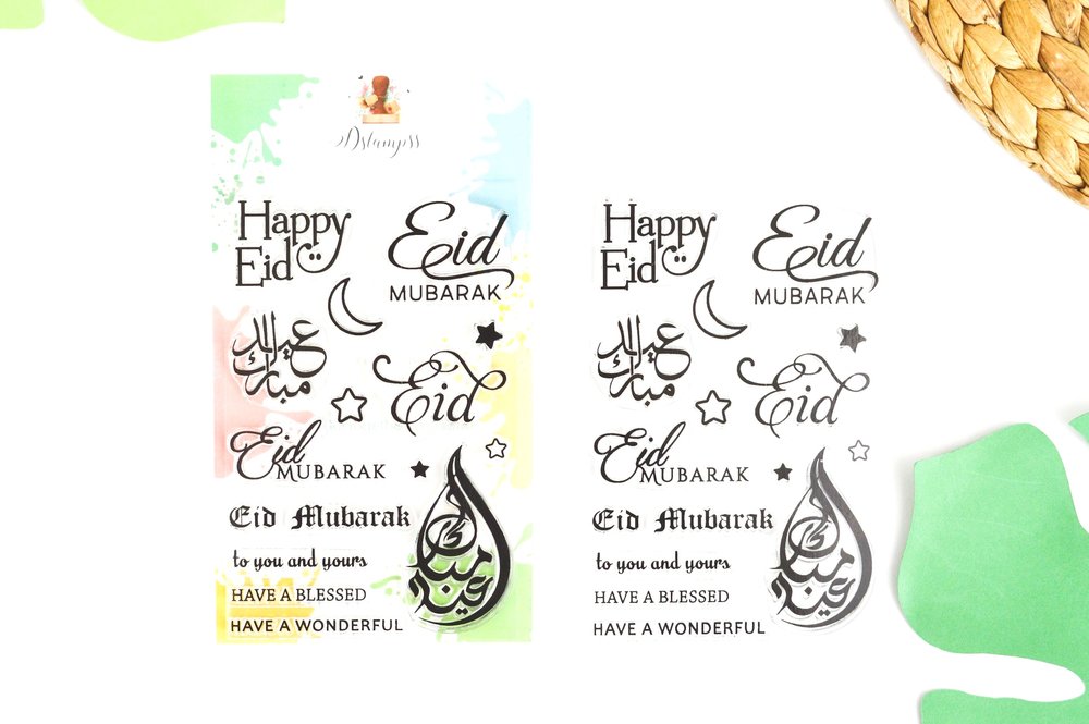 Eid Mubarak Clear Stamps Set – Perfect for Cards, Crafts, and Decorations